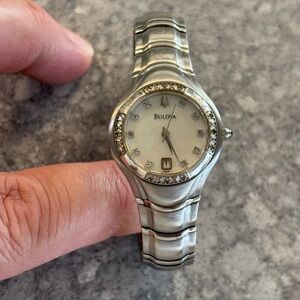 BULOVA Women's Dress Maestro Diamond Watch, 96R10 Needs Battery pre-loved